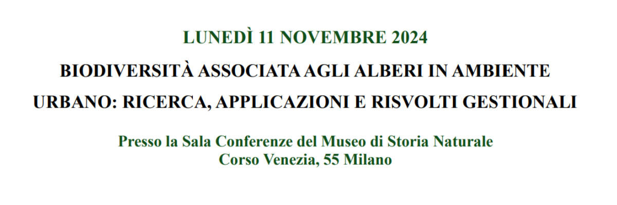 Biodiversità associata agli alberi in ambiente urbano: ricerca, applicazioni e risvolti gestionali