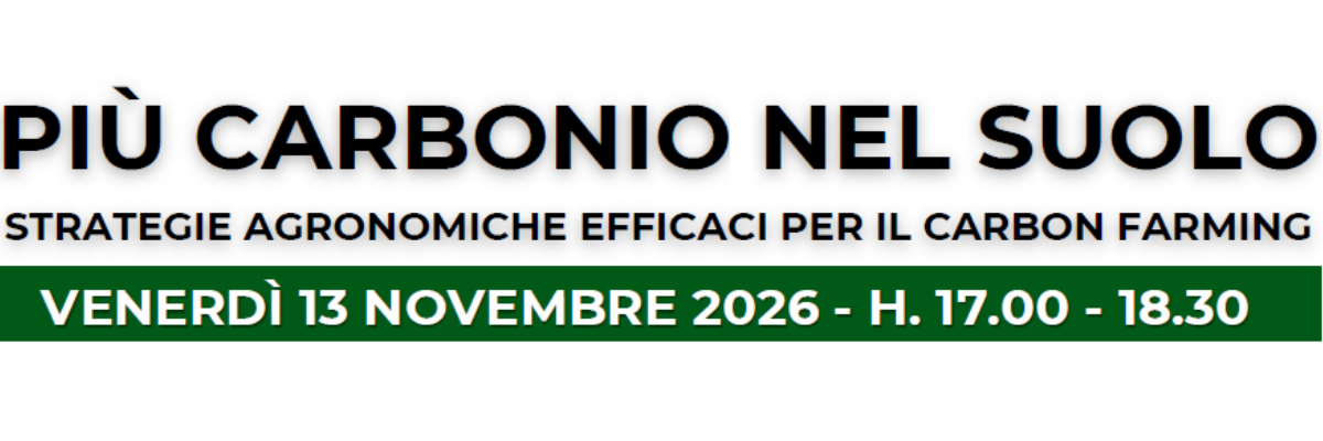 13 novembre – Webinar “Più carbonio nel suolo”